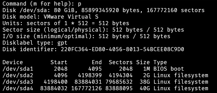cmd p 查看此时分区情况